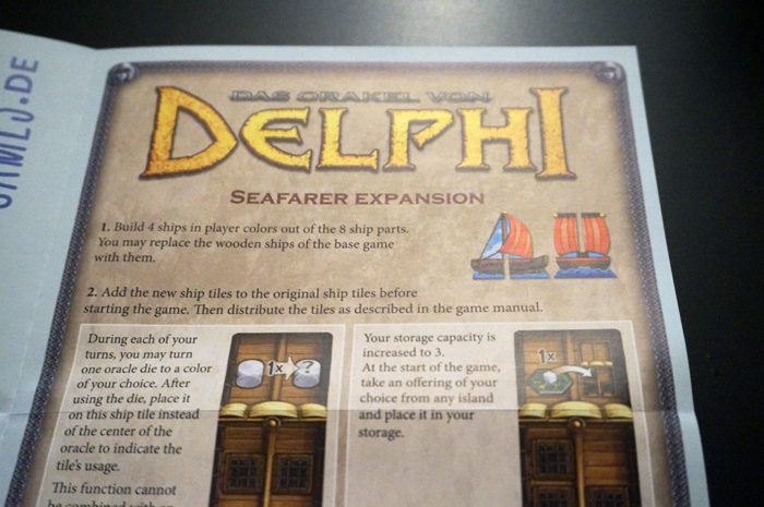 Das Orakel von Delphi : règles