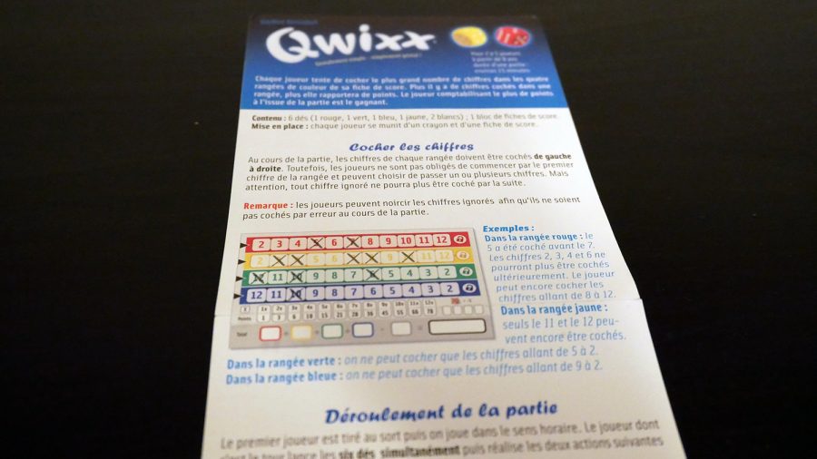 Qwixx avec 3 blocs de score différents pour encore plus de plaisir, Jeux