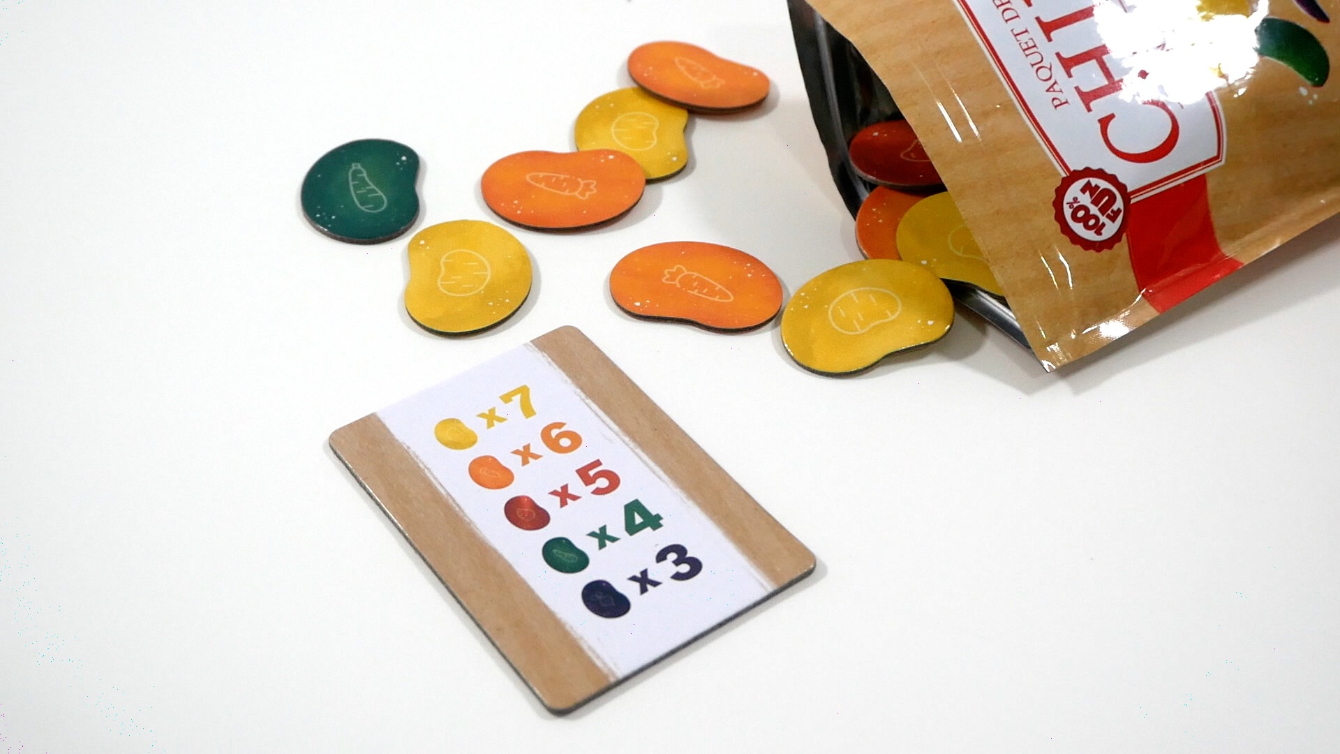 Paquet de Chips Dés en Mousse